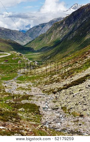 Summer Alps Mountain Pass