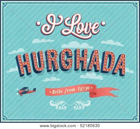 Vintage Greeting Card From Hurghada - Egypt.