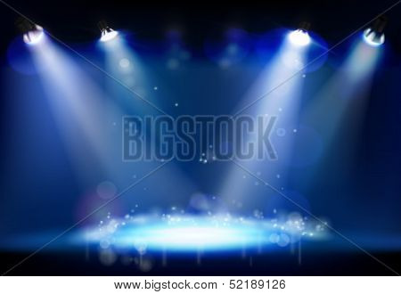 Night performance. Vector illustration.