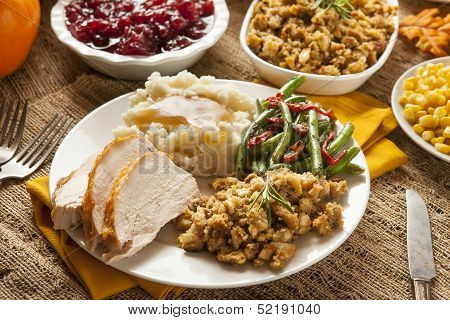 Homemade Turkey Thanksgiving Dinner