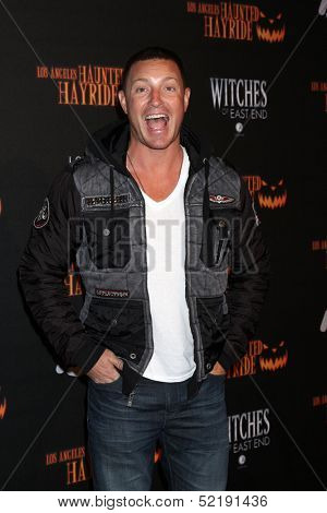 LOS ANGELES - OCT 10:  Lane Garrison at the 8th Annual LA Haunted Hayride Premiere Night at Griffith Park on October 10, 2013 in Los Angeles, CA