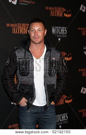 LOS ANGELES - OCT 10:  Lane Garrison at the 8th Annual LA Haunted Hayride Premiere Night at Griffith Park on October 10, 2013 in Los Angeles, CA