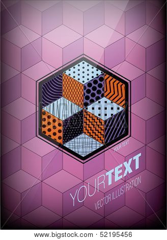 Cubic Poster Poster Template. Cube Vector & Photo (Free Trial) | Bigstock