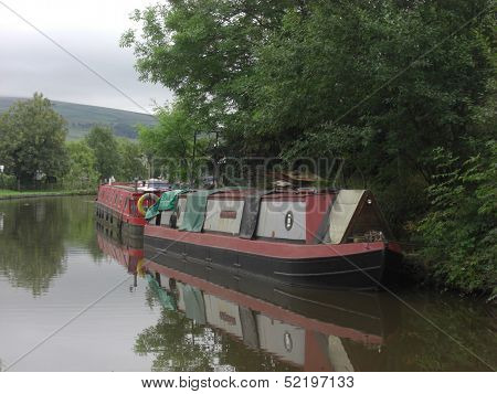 Narrow boats on a canal