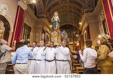 Santa Marija Assunta Procession In Gudja, Malta.