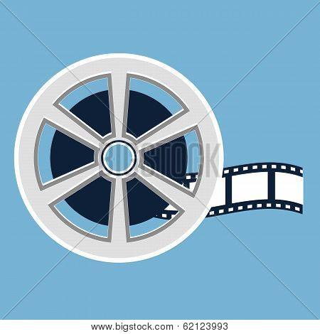 Film reel flat icon