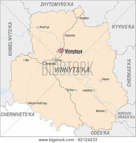Map Of Vinnytsia Oblast