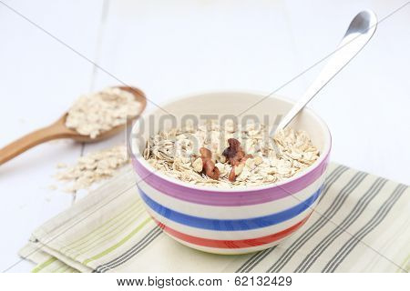 Oatflakes In Bowl
