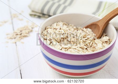 Oatflakes In Bowl