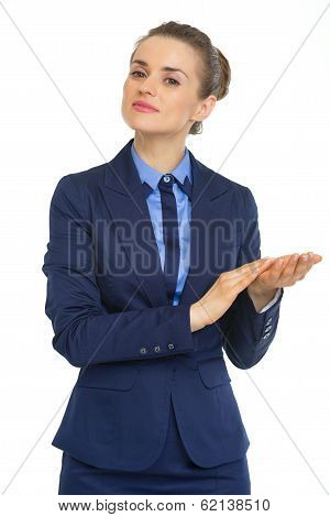 Portrait Of Business Woman Clapping