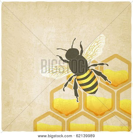 bee honeycomb old background