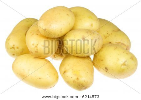 Potatoes On White.