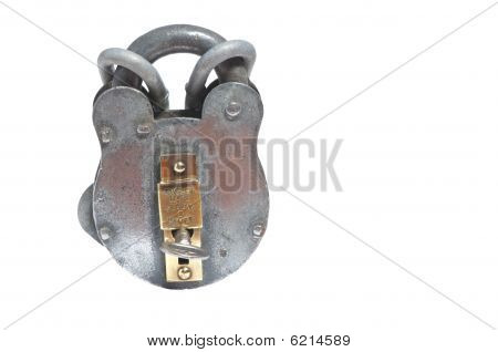 Shiny English Padlock And Chain