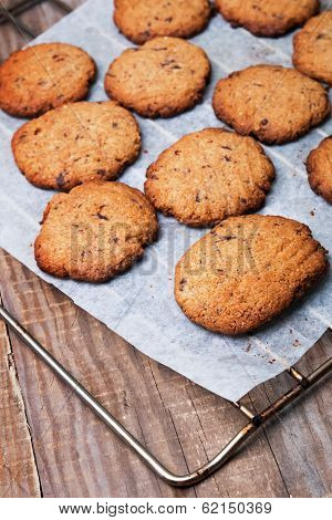 Homemade Wholegrain Cookies With Chocolate