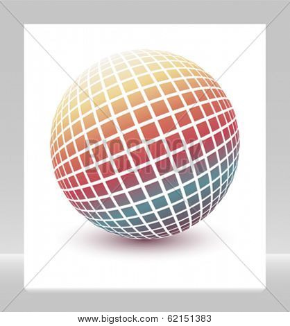 Multicolored globe vector. 
