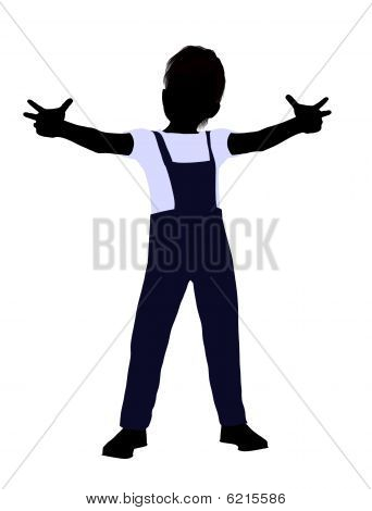 caucasian Boy Abbildung silhouette