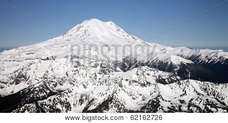 Aerial View of Mt Rainier