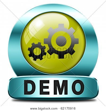 Demo icon download button for free trial demonstration