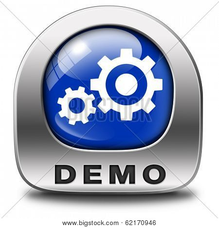 Demo icon download button for free trial demonstration
