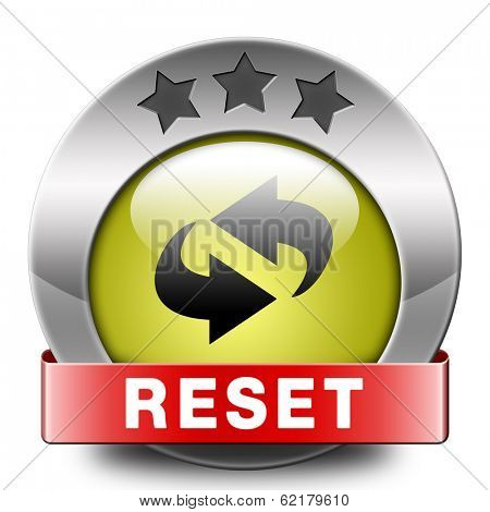 Reset icon start again or refresh button refresh or redo sign