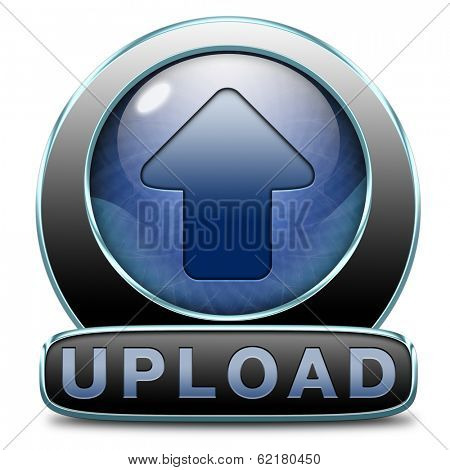 Upload file document movie or video button or iuploading picture photo or image icon