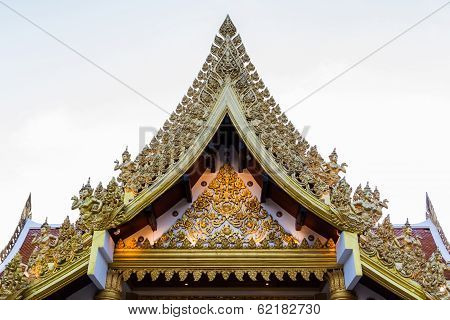 Ancient Thai Temple,thai Classic Arts Gable,thailand
