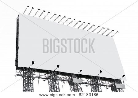 big white blank billboard