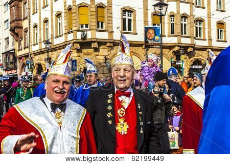 Carnival People Move To The Roemer With Music To Enter The Town Hall