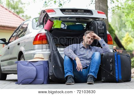 Break In Packing Stuff For Trip
