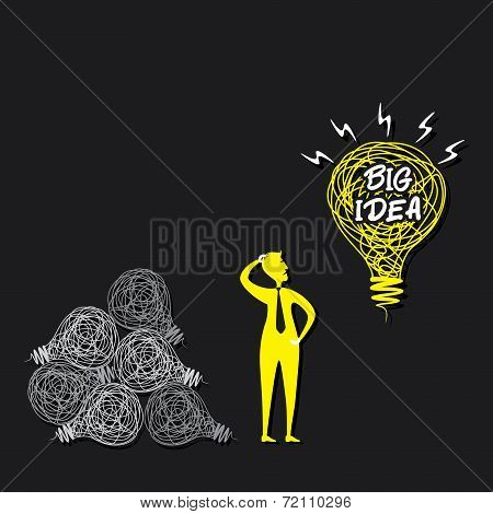 men think big idea concept vector