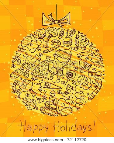 Christmas Doodle Card