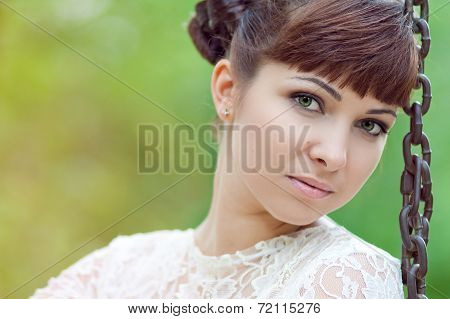 Bride on a swing