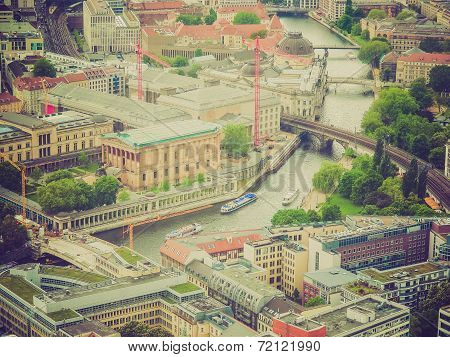 Retro Look Berlin Aerial View