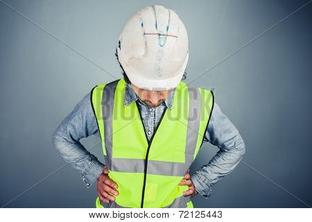 Young Engineer Looking Down