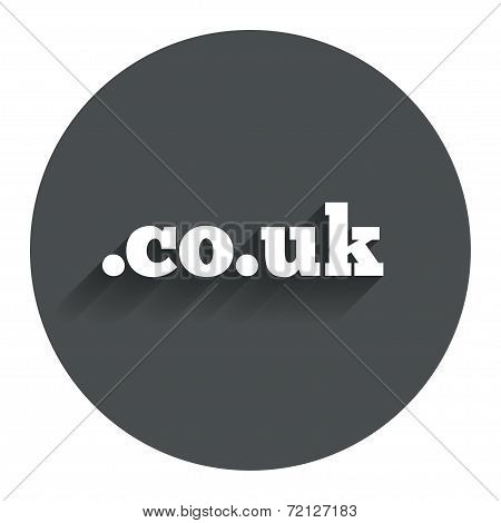 Domain CO.UK sign icon. UK internet subdomain