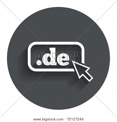 Domain DE sign icon. Top-level internet domain
