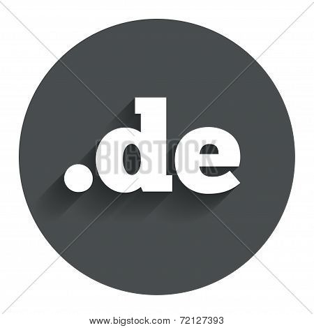 Domain DE sign icon. Top-level internet domain
