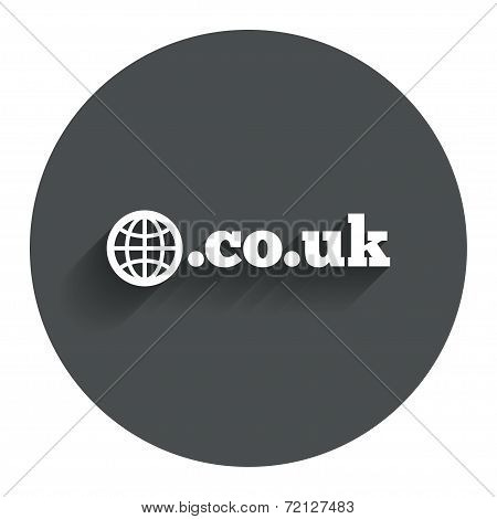 Domain CO.UK sign icon. UK internet subdomain