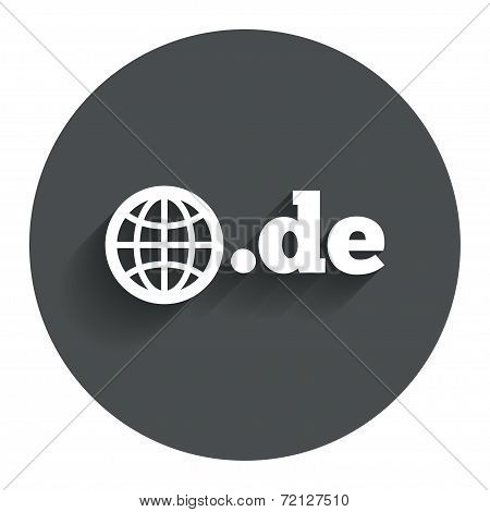 Domain DE sign icon. Top-level internet domain