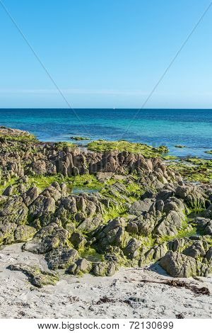Cliffs On The Beach Near Plouhinec (france)