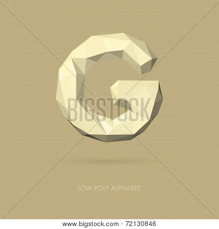 Low Poly Alphabet Letter G