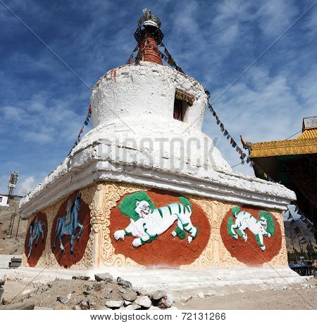 Stupas In Leh - Ladakh - Jammu And Kashmir - India