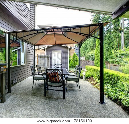 Patio Area On Backyard.