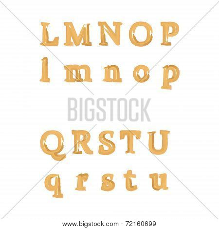 Yelllow Ink Alphabet