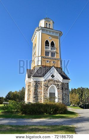 Wooden Bell-tower In Kerimaki, Finland