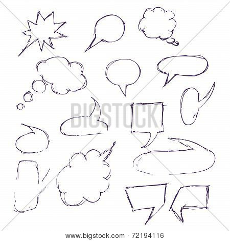 Sketch Hand Drawn Bubble Speech