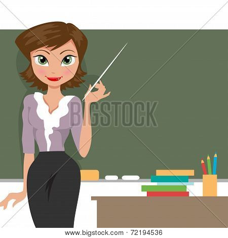 Teacher At The Blackboard
