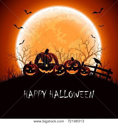 Halloween Night With Pumpkins