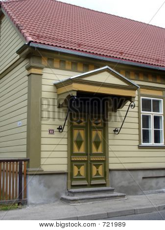 Gamle træ Hous i Viljandi, Estland