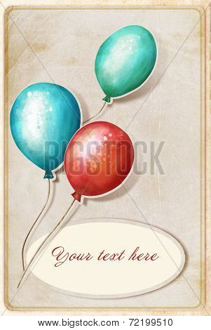 background with colorful balloons